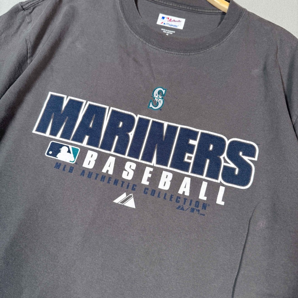Majestic Seattle Mariners MLB Authentic Collection Grey T-Shirt Mens Medium